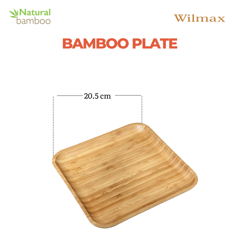 Talerz bambusowy 20.5x20.5 cm WL-771021/A