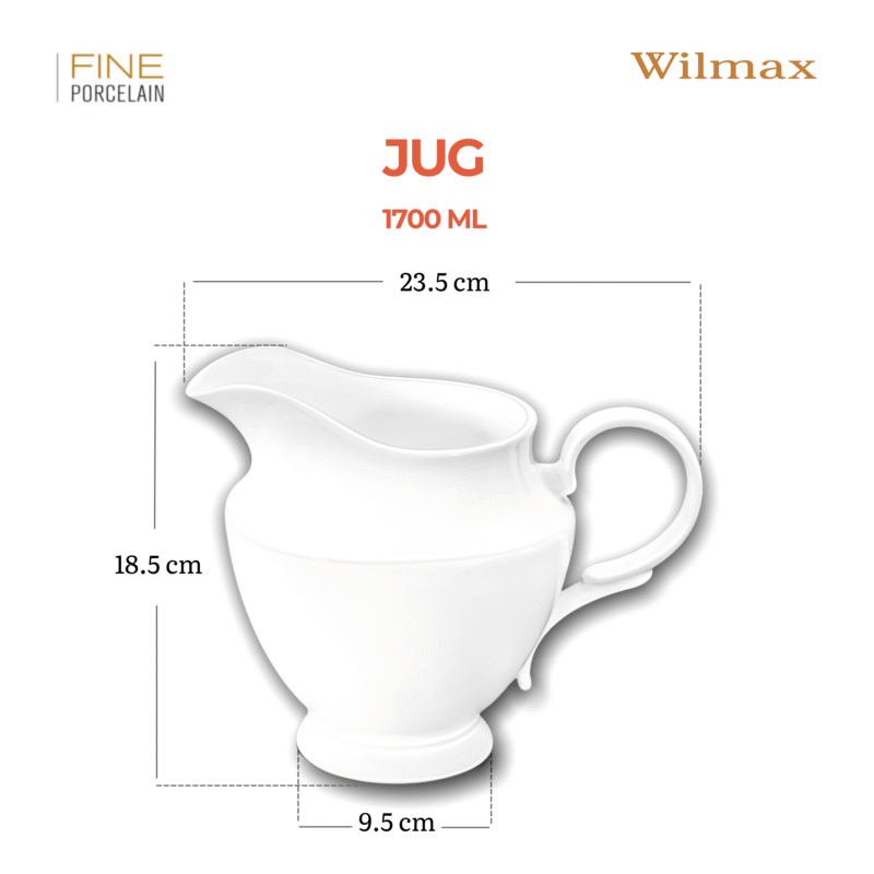 Dzbanek biały porcelanowy 1700 ml WL-995031/1C
