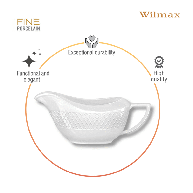 Sosjerka biała porcelanowa 230 ml zestaw 1 sztuka WL-880123/1C