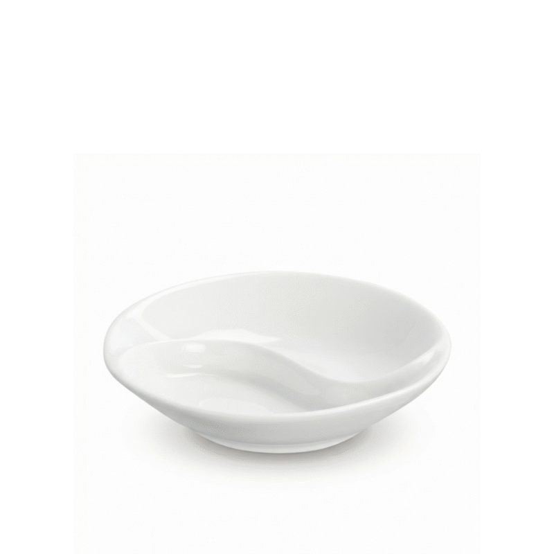 Talerzyk dzielony 9 cm biały porcelanowy WL-996049/A