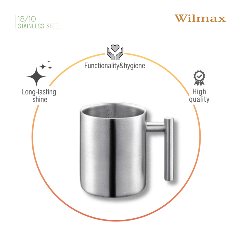 Kubek ze stali nierdzewnej z podwójną ścianką 350 ml WL-517610115/A