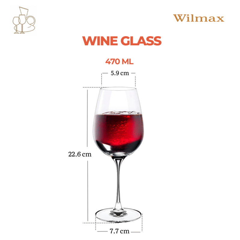 Kieliszek do wina 470 ml zestaw 2 sztuki WL-888033/2C