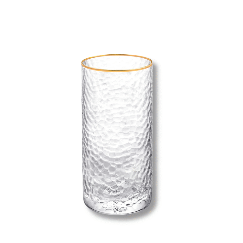 Szklanka ze szkła ze złotym rantem 290 ml WL-888631/A