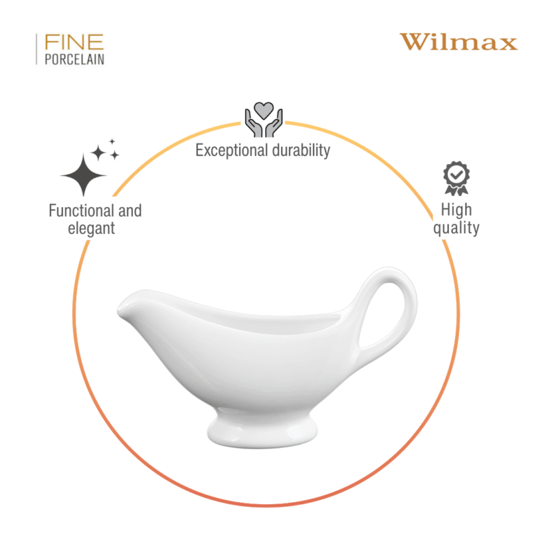 Sosjerka 75 ml biała porcelanowa WL-996114/A