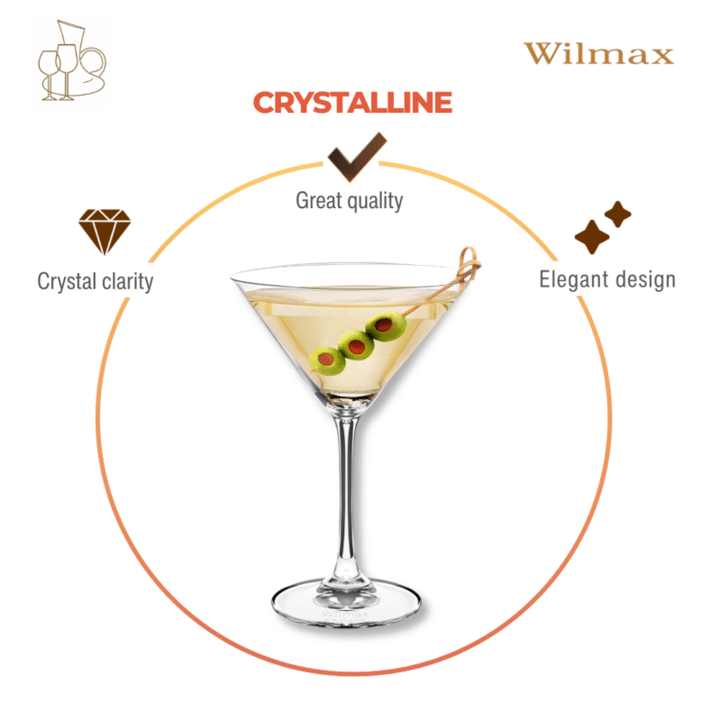 Kieliszek do martini 270 ml zestaw 6 sztuk WL-888030/6A