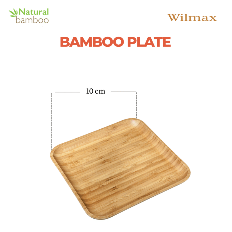Talerz bambusowy 10x10 cm WL-771017/A