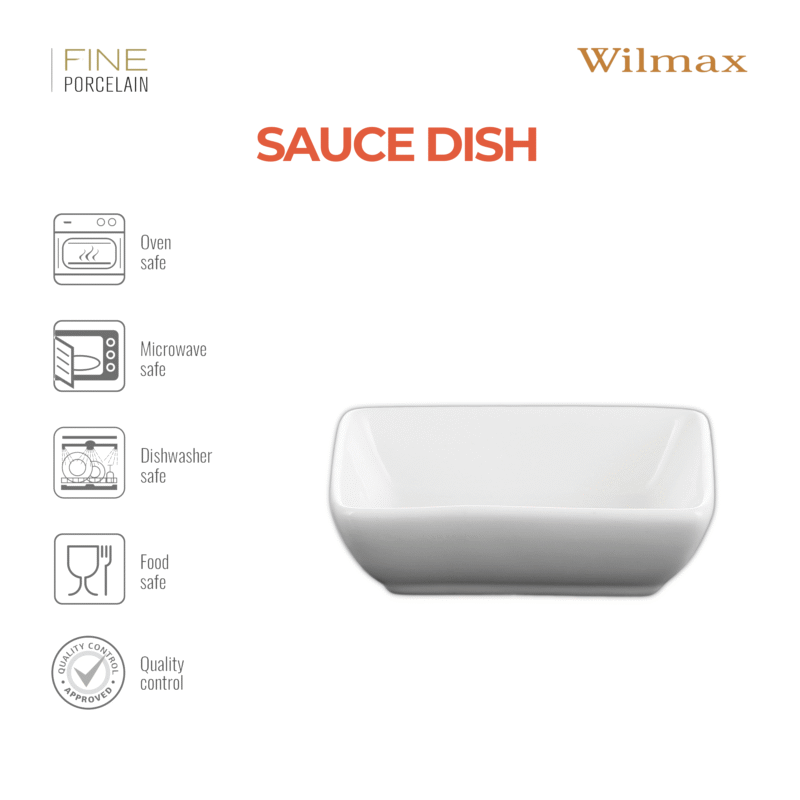 Sosjerka do sosu sojowego sushi 8x6 cm 100 ml WL-996012/A