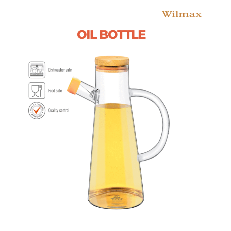 Butelka na oliwę 500 ml z bambusową pokrywką WL-888964/A