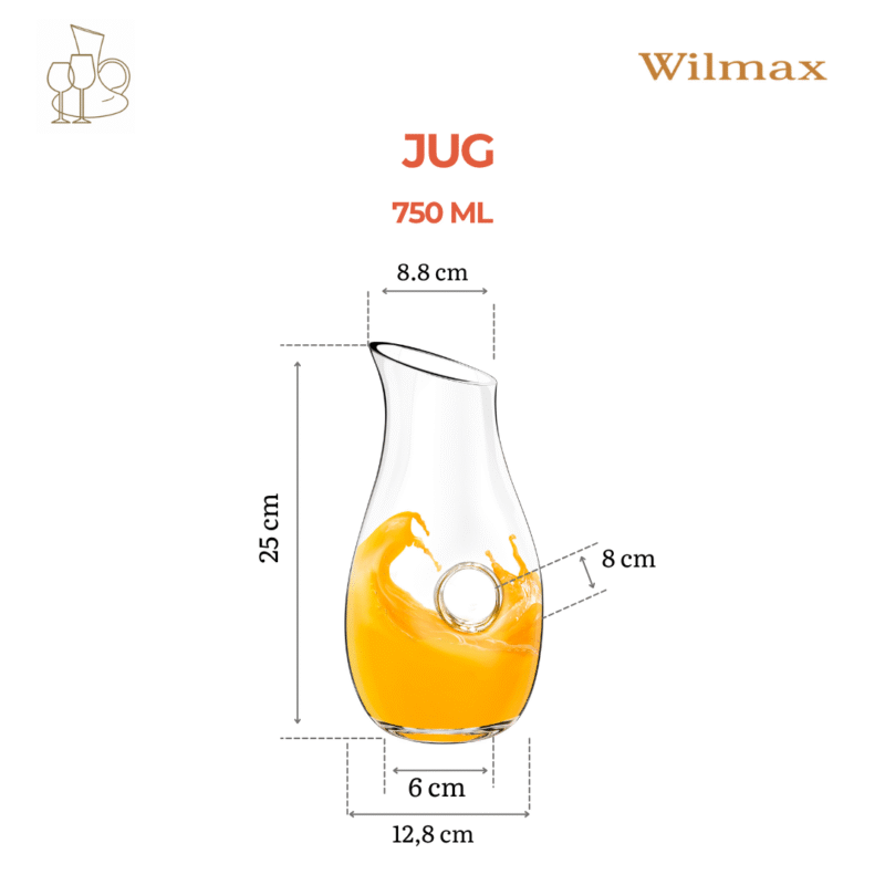 Karafka szklana do wina 750 ml WL-888339/1C