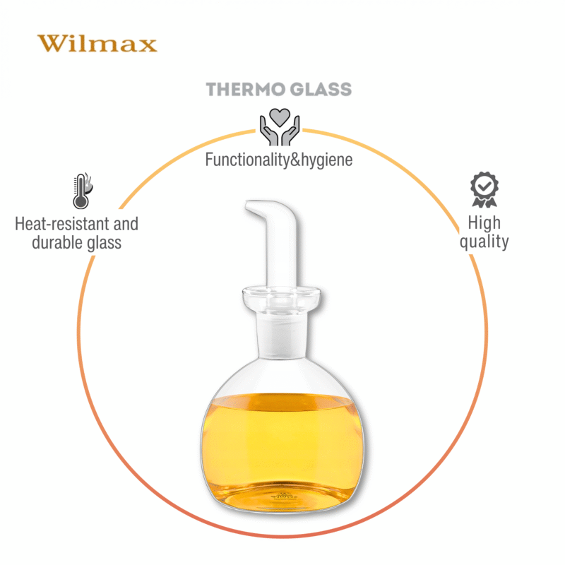 Butelka na oliwę 500 ml z korkiem silikonowym WL-888952/A