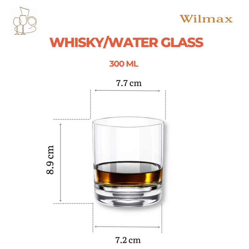 Szklanka do whisky 300 ml zestaw 6 sztuk WL-888023/6A
