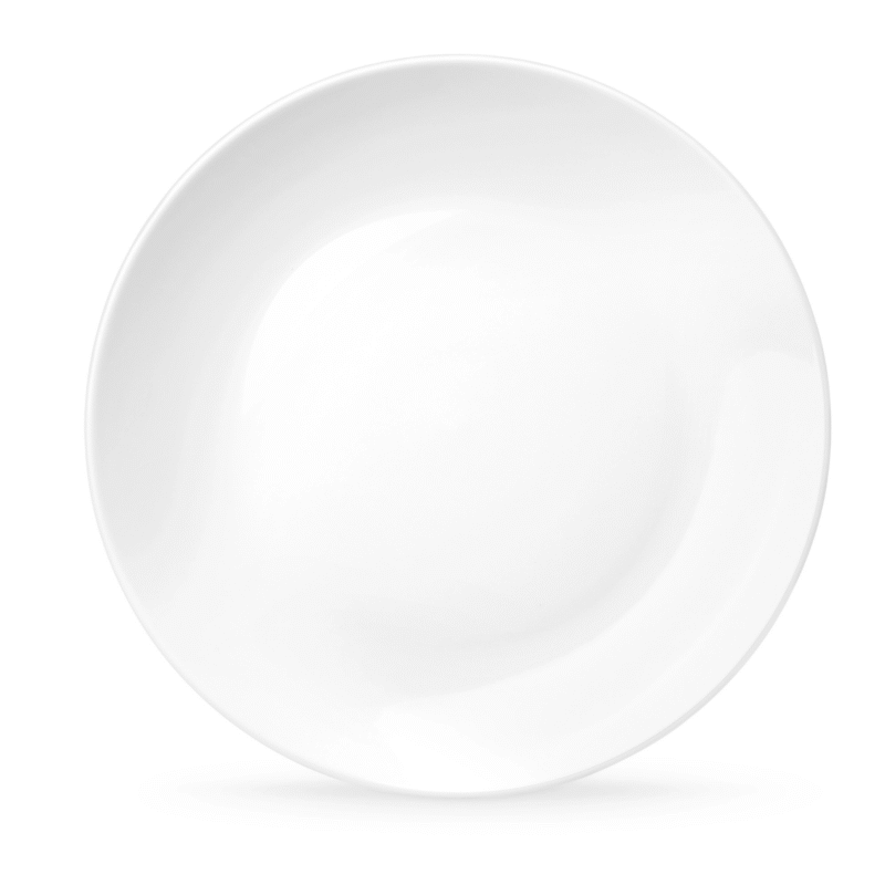 Talerz obiadowy z szerokim rantem 30.5 cm biały porcelanowy WL-991024/A