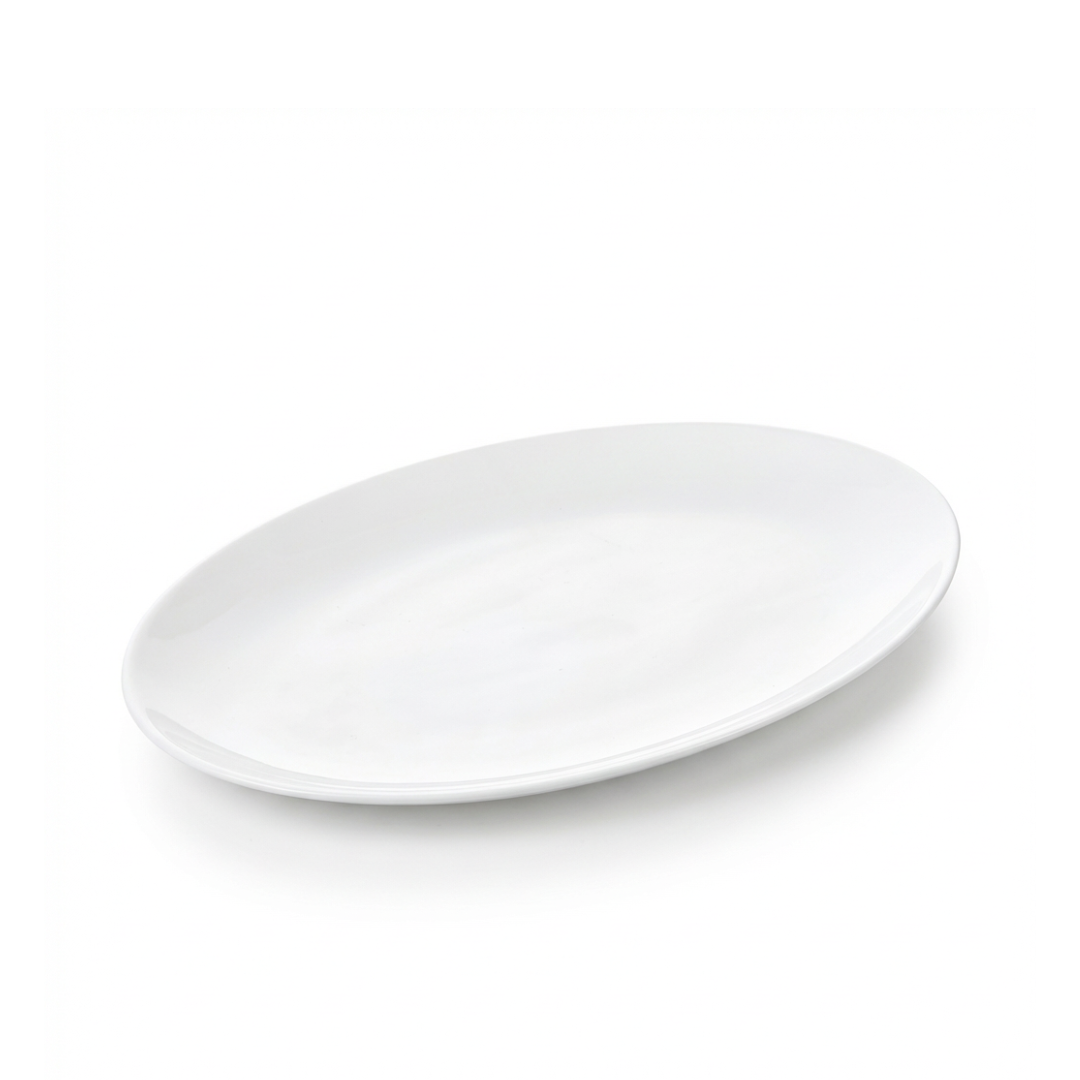 Oval platter 25.5 cm in Wilmax white porcelain