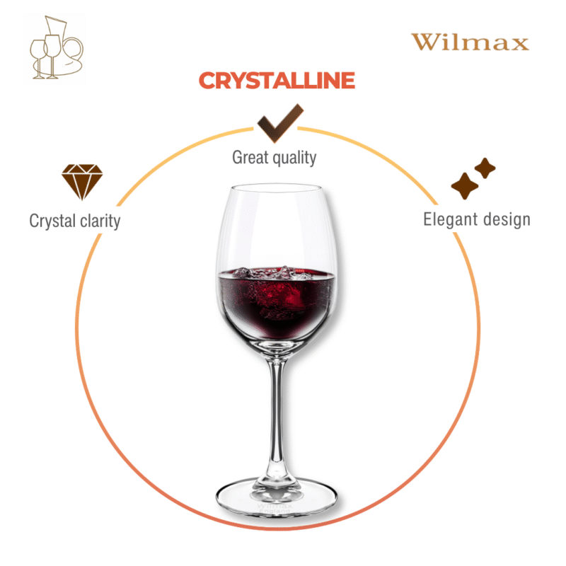 Kieliszek do wina 350 ml zestaw 6 sztuk WL-888012/6A