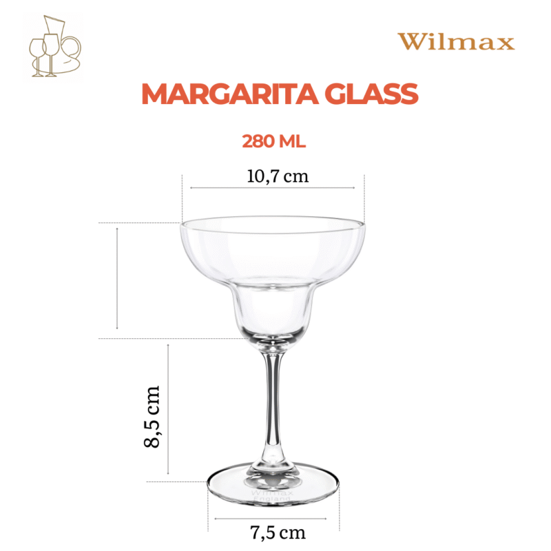 Kieliszek do margarity 280 ml zestaw 6 sztuk WL-888031/6A