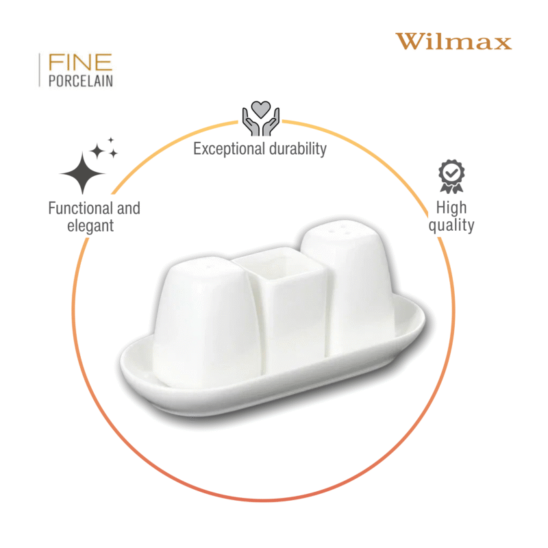 Zestaw do soli i pieprzu na podstawce 17,5 cm WL-996005/SP