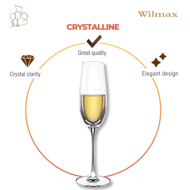 Kieliszek do szampana 260 ml zestaw 2 sztuki WL-888048/2C