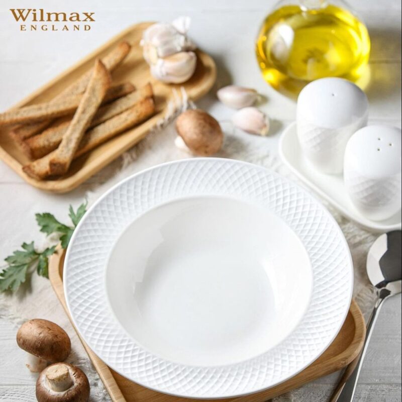 Solniczka i pieprzniczka białe porcelanowe zestaw 2 sztuki WL-880124/2C