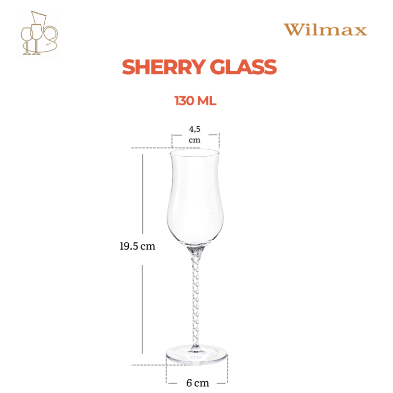 Kieliszek do sherry 130 ml zestaw 2 sztuki WL-888110/2C