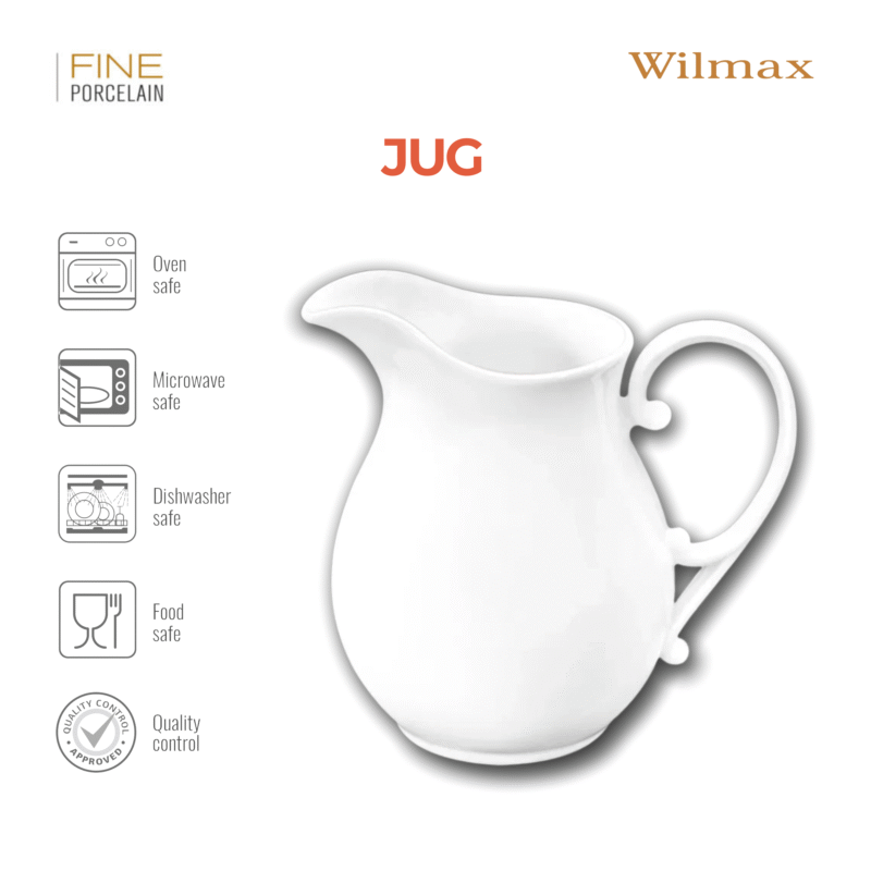 Dzbanek biały porcelanowy 1600 ml WL-995037/A
