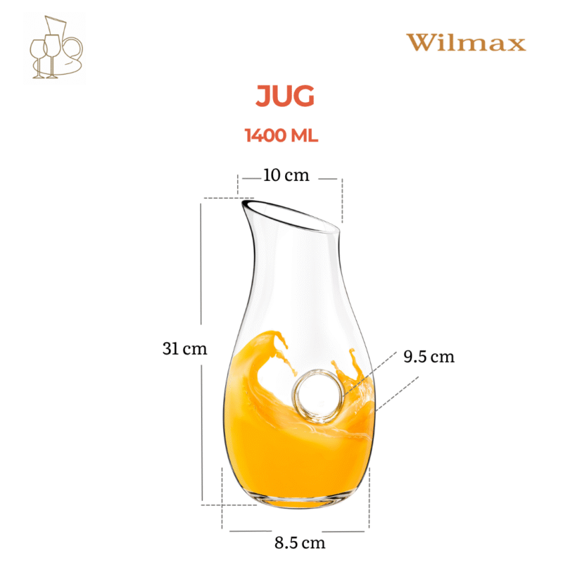 Karafka szklana do wina 1400 ml WL-888340/1C