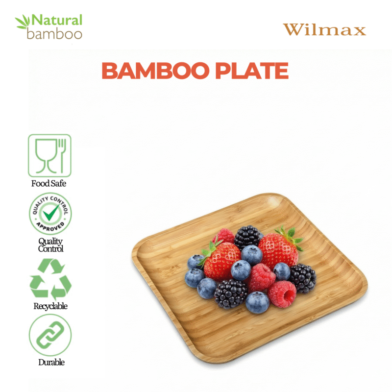 Talerz bambusowy 10x10 cm WL-771017/A