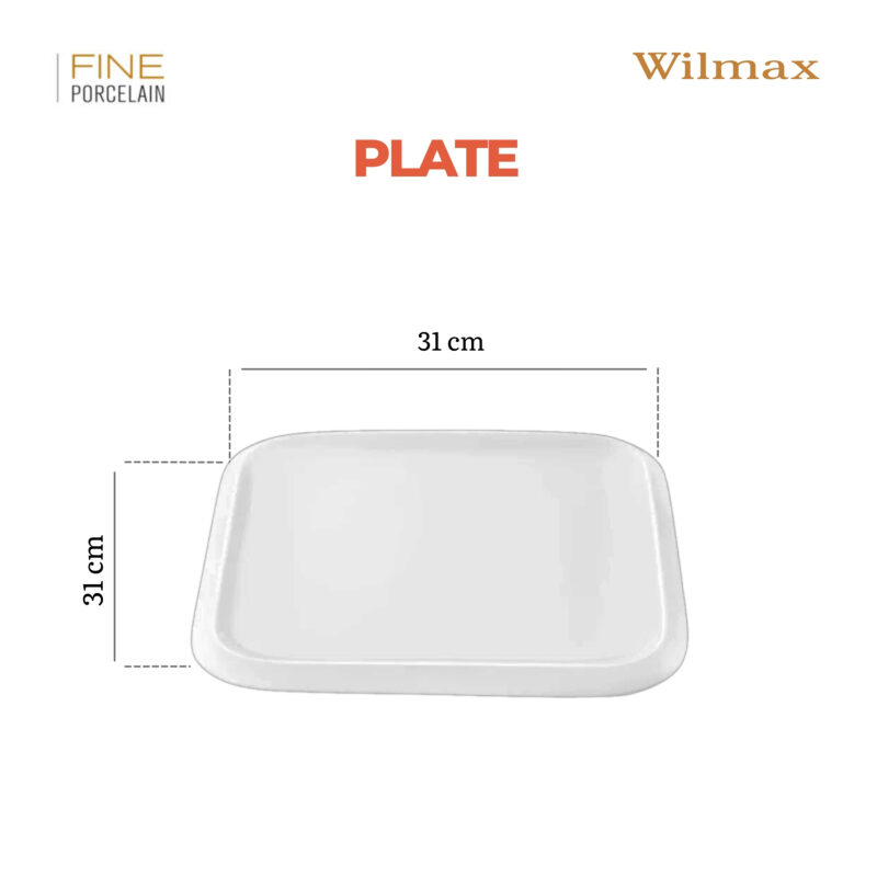 Półmisek 31x31 cm biały porcelanowy WL-991229/A