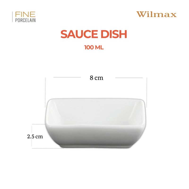 Sosjerka do sosu sojowego sushi 8x6 cm 100 ml WL-996012/A