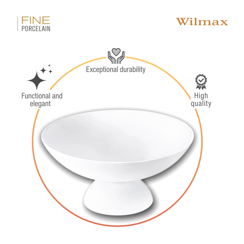 Waza na owoce biała porcelanowa 24x11,5 cm WL-996126/A