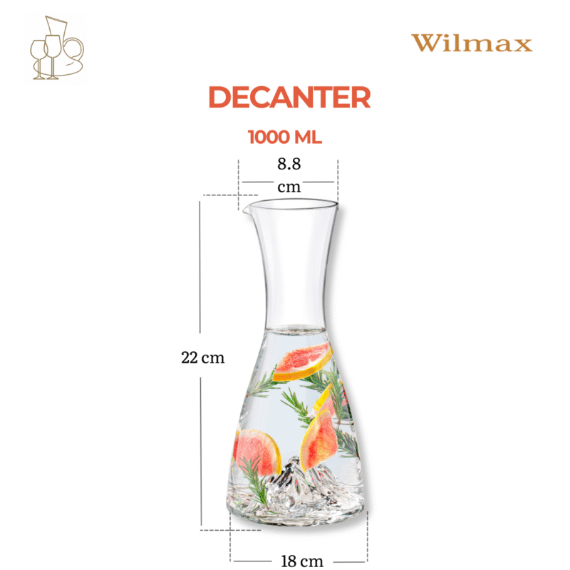 Karafka szklana 1000 ml WL-888369/1C