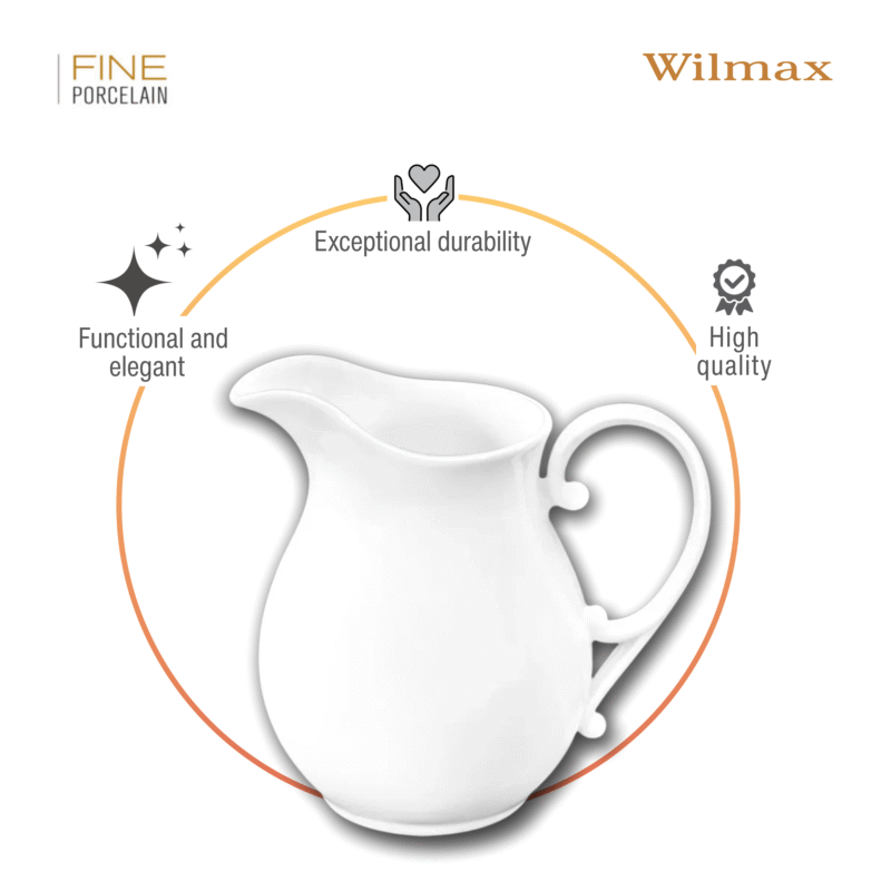 Dzbanek biały porcelanowy 1600 ml WL-995037/A