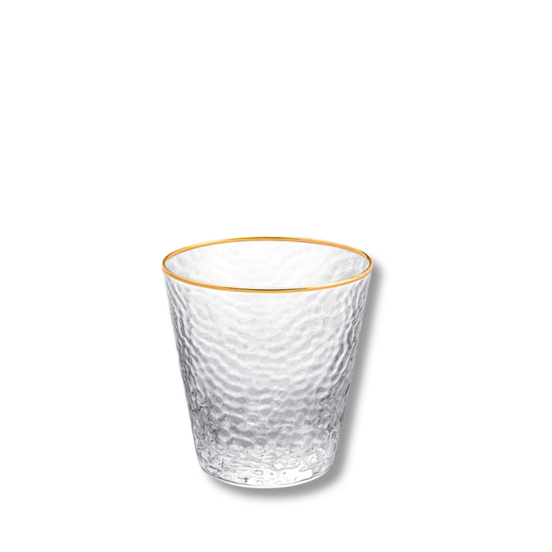 Szklanka ze szkła ze złotym rantem 300 ml WL-888632/A