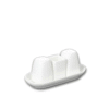 Zestaw do soli i pieprzu na podstawce 17,5 cm z białej porcelany Wilmax