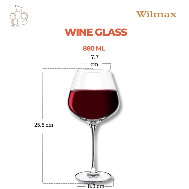 Kieliszek do wina chardonnay 880 ml zestaw 2 sztuki WL-888055/2C