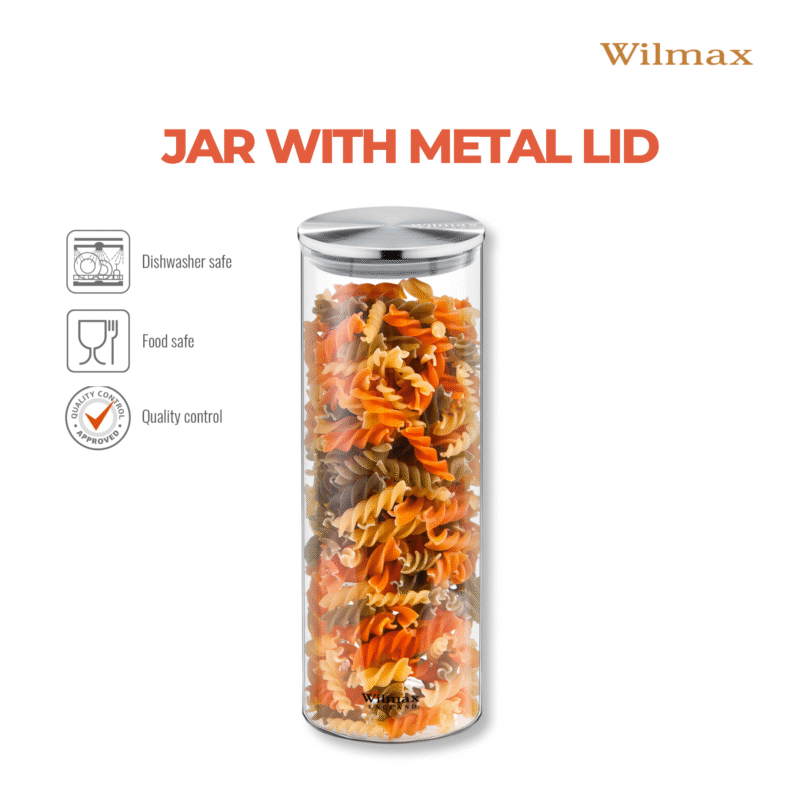 Słoik szklany z metalową pokrywą 1800 ml WL-888519/A