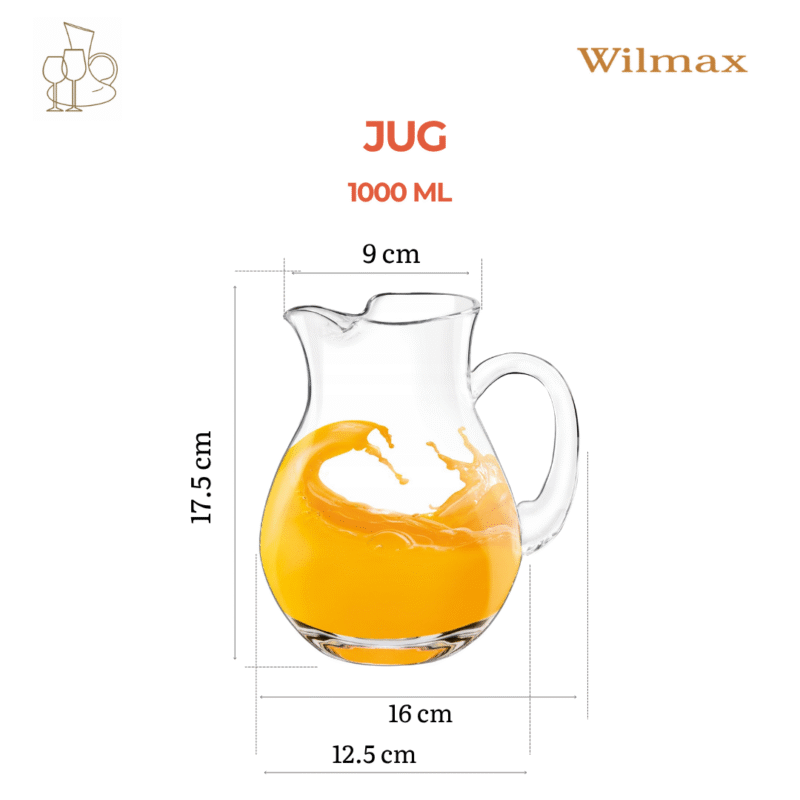 Dzbanek szklany 1000 ml WL-888370/1C