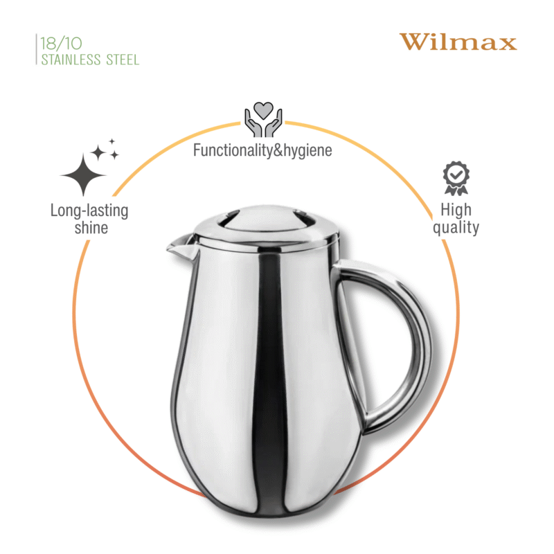 Zaparzacz do kawy dwuścienny stal nierdzewna 1000 ml WL-551008/1C