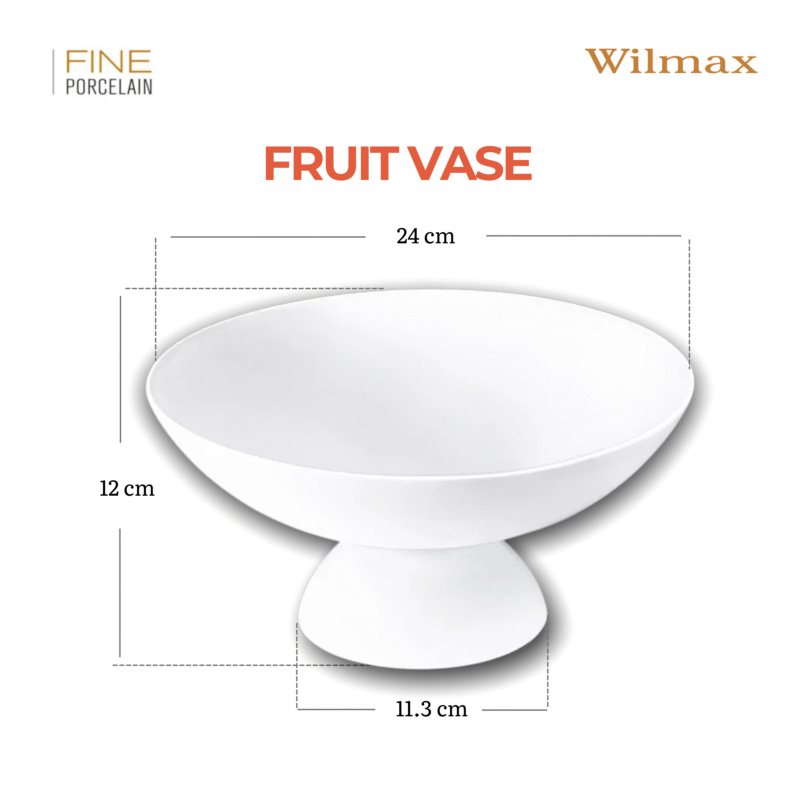 Waza na owoce biała porcelanowa 24x11,5 cm WL-996126/A