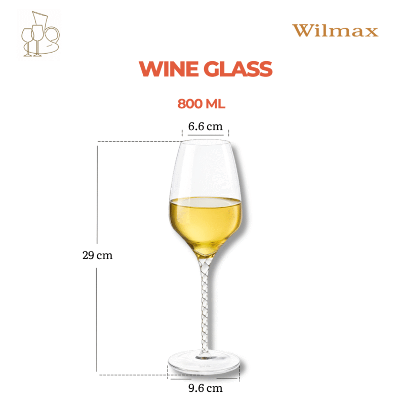 Kieliszek do wina 800 ml zestaw 2 sztuki WL-888102/2C