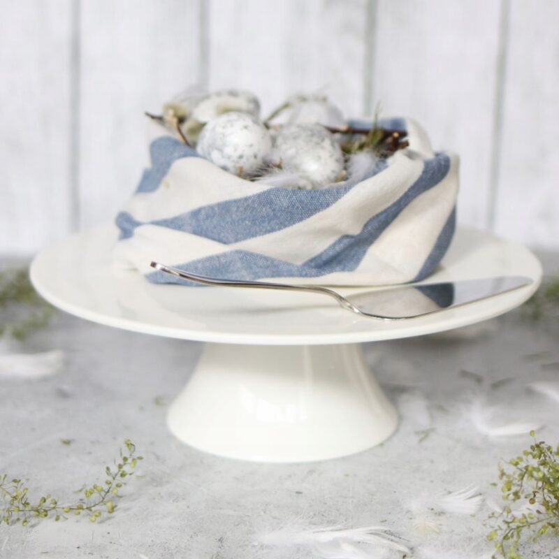 Patera na ciasto tort 30x9 cm biała porcelanowa WL-996130/A