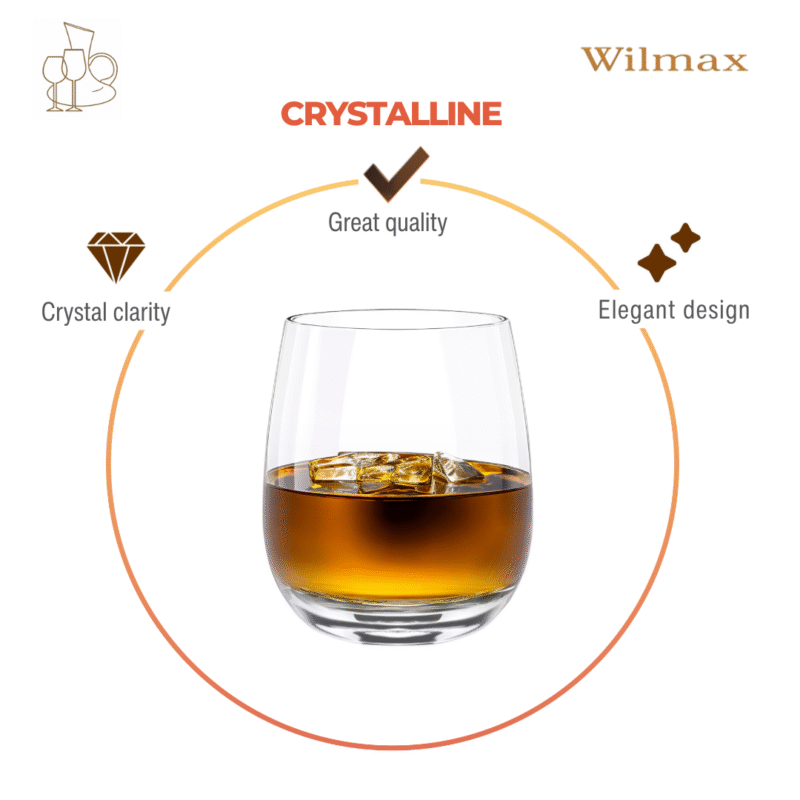 Szklanki do whisky i wody 370 ml zestaw 6 sztuk WL-888021/6A