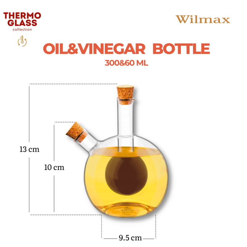 Szklana butelka na ocet i oliwę 300 ml / 60 ml WL-888954/A