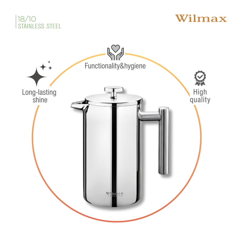 Zaparzacz do kawy dwuścienny 1000 ml - prasa francuska WL-512780110/A