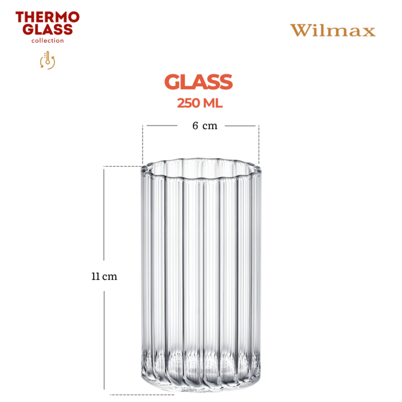 Szklanka ryflowana 250 ml WL-888624/A