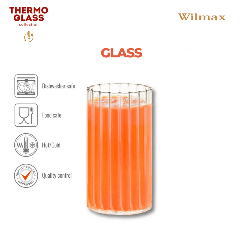 Szklanka ryflowana 250 ml WL-888624/A