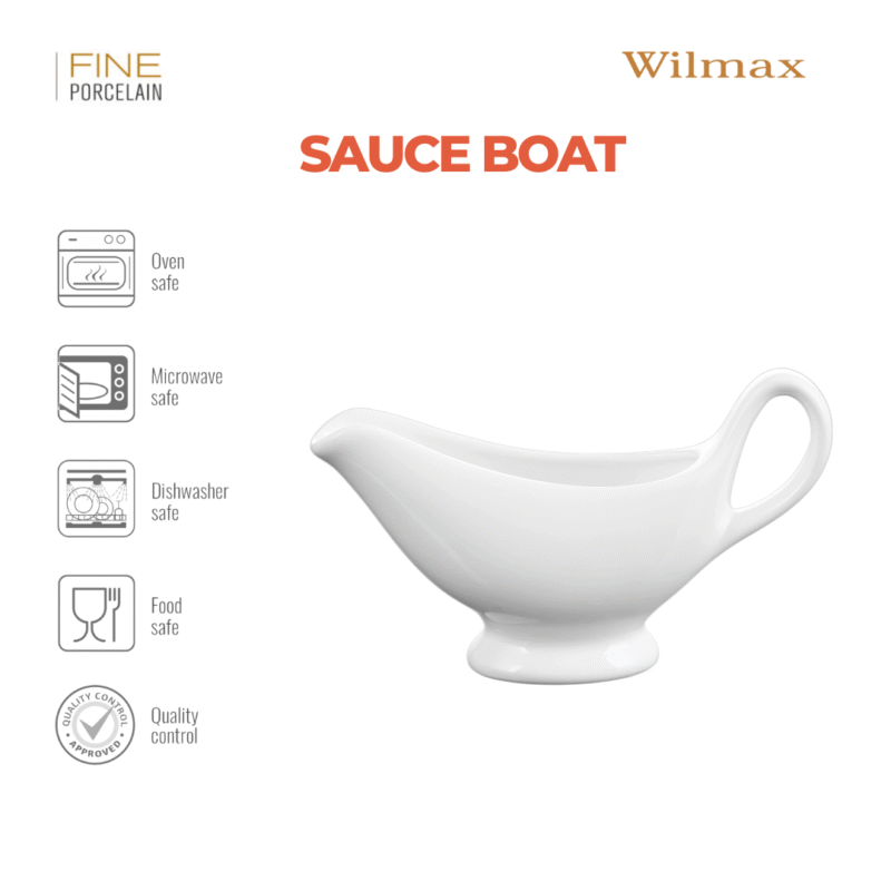 Sosjerka 75 ml biała porcelanowa WL-996114/A