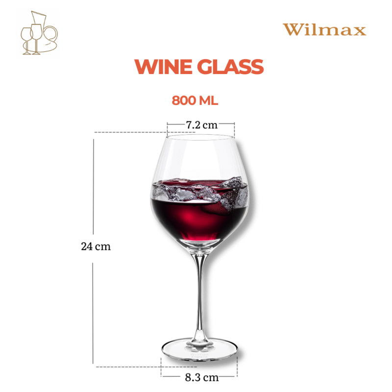 Kieliszek do wina chardonnay 800 ml zestaw 2 sztuki WL-888054/2C