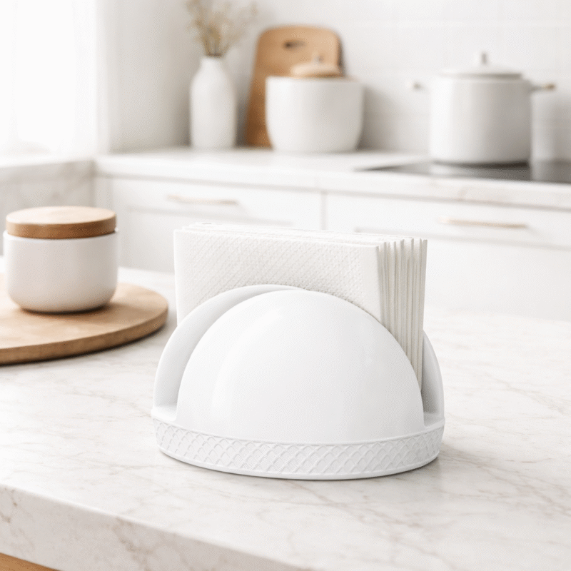 Serwetnik biała porcelanowy 12x7.5 cm WL-880101901/A