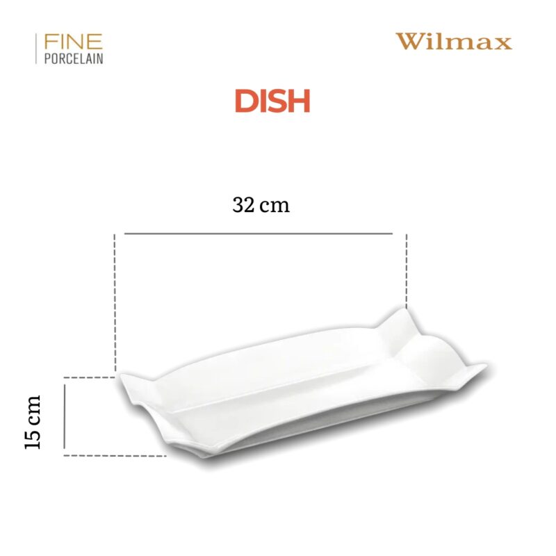 Talerz 32x15 cm biały porcelanowy WL-992583/A