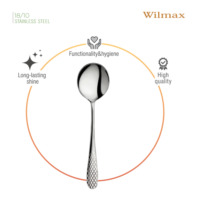 Łyżka do zupy 18 cm zestaw 2 sztuki WL-999220/2B